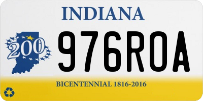 IN license plate 976ROA