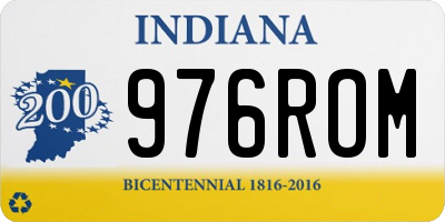 IN license plate 976ROM