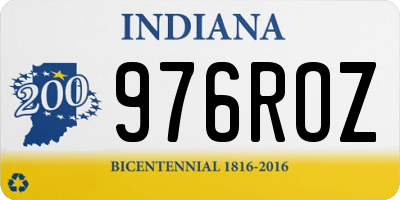 IN license plate 976ROZ