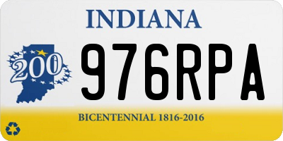 IN license plate 976RPA