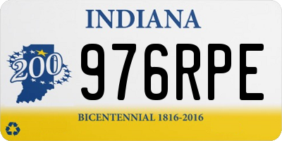 IN license plate 976RPE