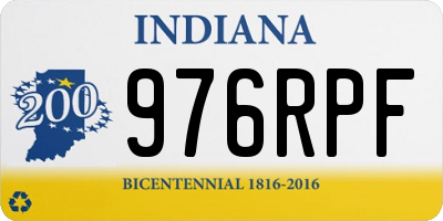 IN license plate 976RPF