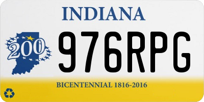 IN license plate 976RPG