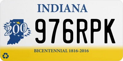 IN license plate 976RPK
