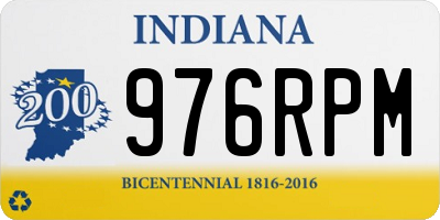 IN license plate 976RPM