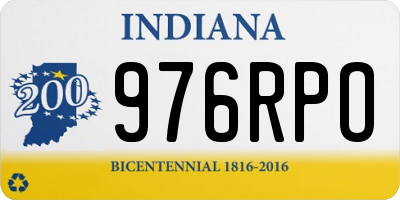 IN license plate 976RPO