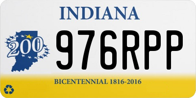IN license plate 976RPP