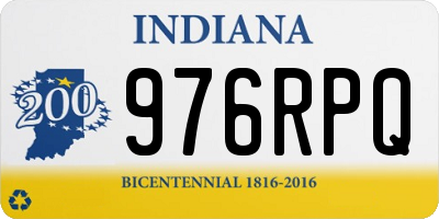 IN license plate 976RPQ