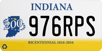 IN license plate 976RPS