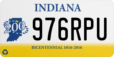 IN license plate 976RPU