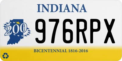 IN license plate 976RPX
