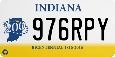 IN license plate 976RPY