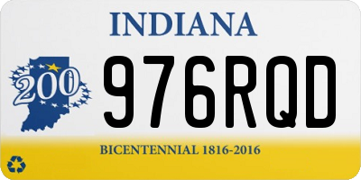 IN license plate 976RQD