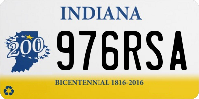 IN license plate 976RSA