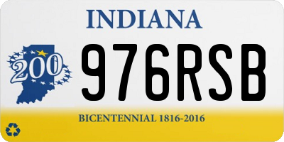 IN license plate 976RSB