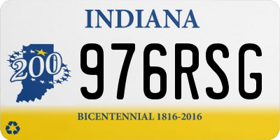 IN license plate 976RSG