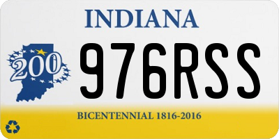 IN license plate 976RSS