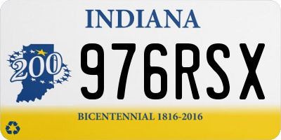 IN license plate 976RSX