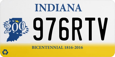 IN license plate 976RTV