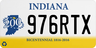 IN license plate 976RTX