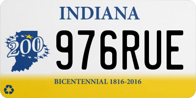 IN license plate 976RUE