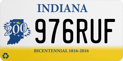 IN license plate 976RUF
