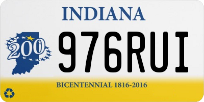 IN license plate 976RUI