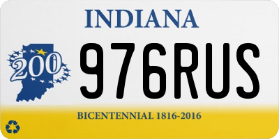 IN license plate 976RUS