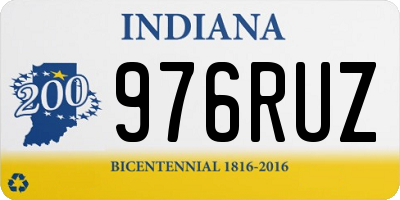 IN license plate 976RUZ