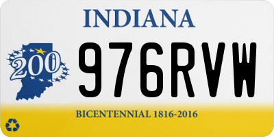 IN license plate 976RVW