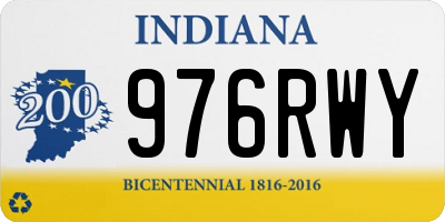 IN license plate 976RWY