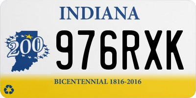 IN license plate 976RXK