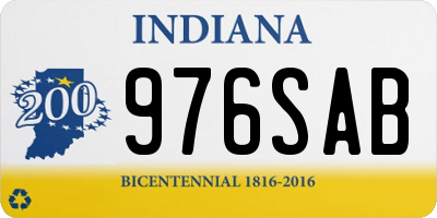 IN license plate 976SAB