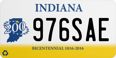 IN license plate 976SAE
