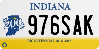 IN license plate 976SAK