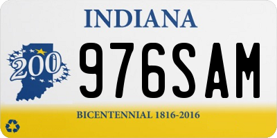 IN license plate 976SAM