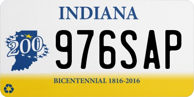 IN license plate 976SAP