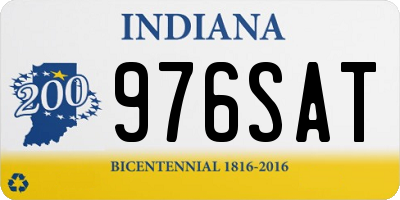 IN license plate 976SAT