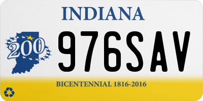 IN license plate 976SAV