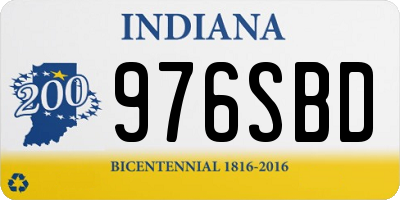 IN license plate 976SBD