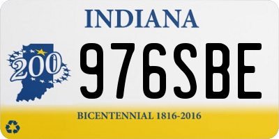 IN license plate 976SBE