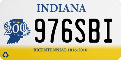 IN license plate 976SBI