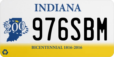 IN license plate 976SBM