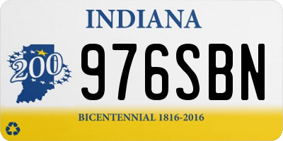 IN license plate 976SBN