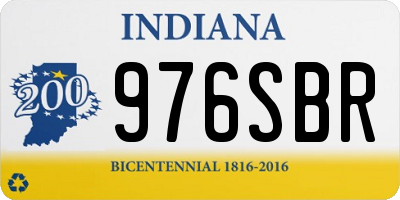 IN license plate 976SBR