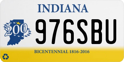 IN license plate 976SBU