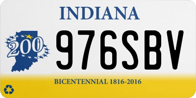 IN license plate 976SBV