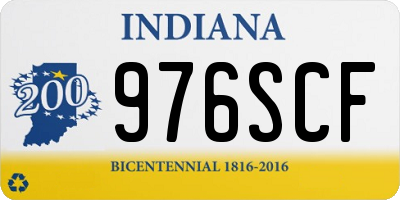 IN license plate 976SCF