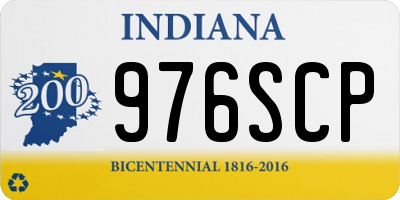 IN license plate 976SCP