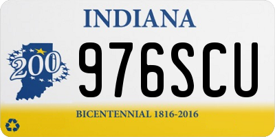 IN license plate 976SCU